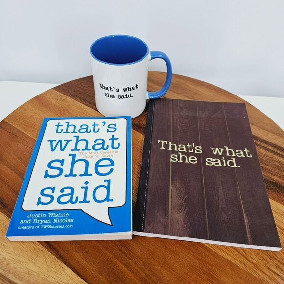 Thats What She Said The Office 3DRose Coffee Mug Blank Notebook Joke Book Bundle - Picture 1 of 13